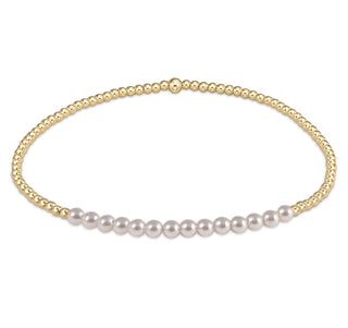Enewton Gold Bliss 2mm Bead Bracelet- Pearl