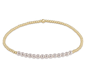 Enewton Gold Bliss 2mm Bead Bracelet- Pearl
