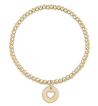 Enewton Classic Gold 3mm Bead Bracelet- Love Gold Disc