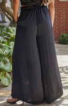 Load image into Gallery viewer, Pure Bliss Satin Slit Pants- Black