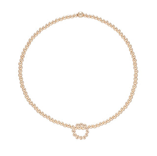 Enewton classic gold 2mm beaded bracelet- Halo gold charm