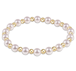 Enewton Grateful Pattern6mm Bead Bracelet- Pearl