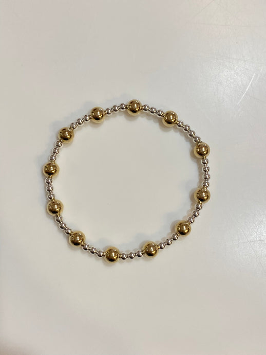 Enewton Classic Sincerity Pattern 6mm Bead Bracelet- Mixed Metal