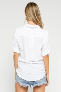 Button Up Shirt- White