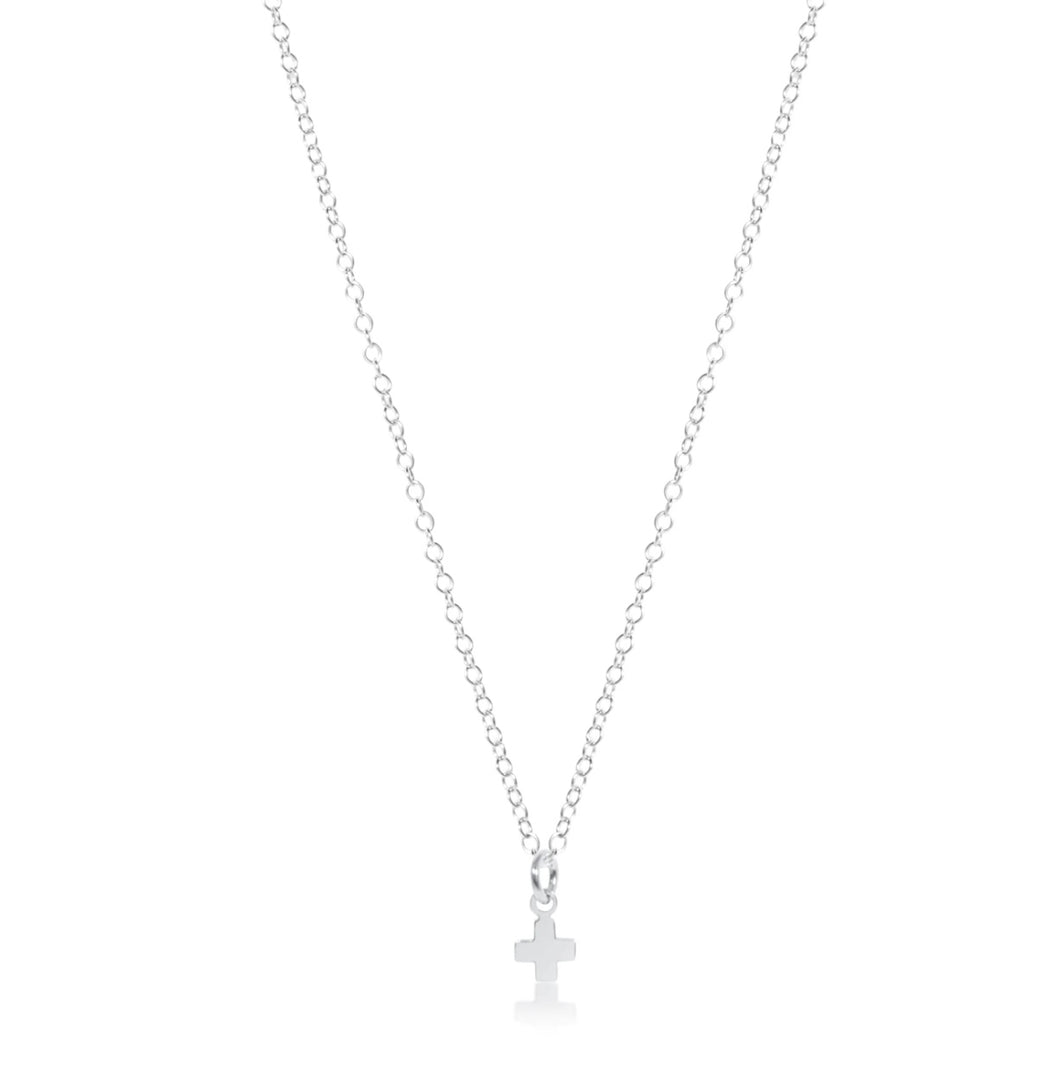 Enewton 16” Necklace Sterling Silver Signature Cross Small Charm