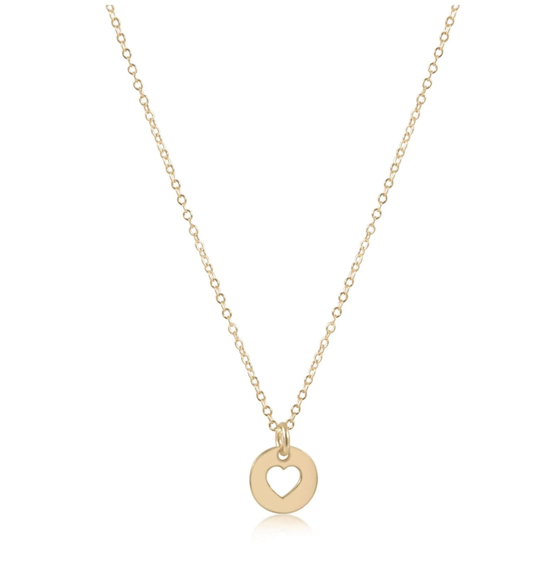 Enewton 16” Necklace Gold- Love Small Gold Disc