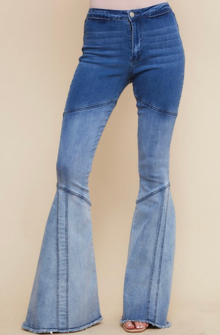 Ombré Bell Bottom Jeans