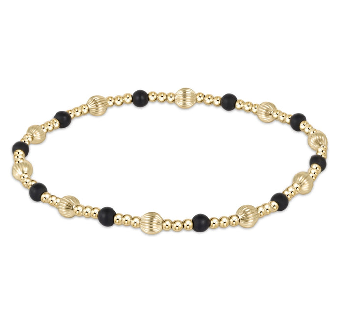 Enewton Dignity Sincerity Pattern4mm Bead Bracelet- Matte Onyx