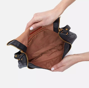 Hobo Fern Medium Shoulder Bag- Black