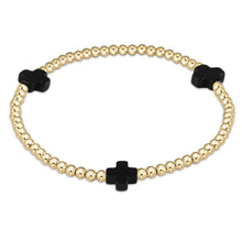 Load image into Gallery viewer, Enewton signature cross gold pattern 3mm bead bracelets