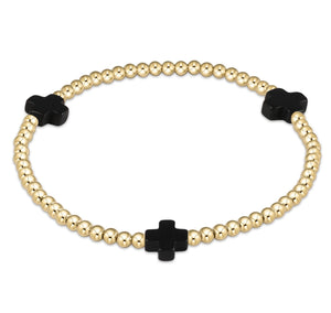 Enewton signature cross gold pattern 3mm bead bracelets