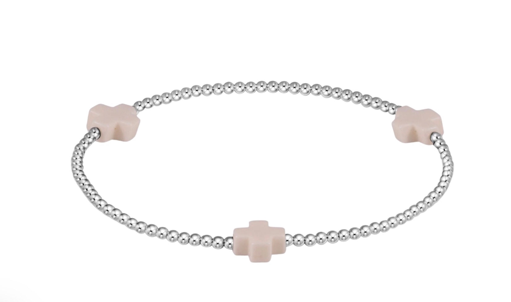 Enewton Signature Cross Bracelet with 3mm Sterling SIlver Beads