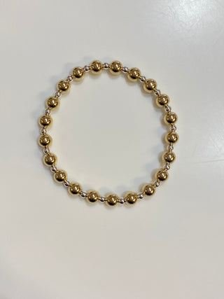 Enewton Classic Grateful Pattern 6mm Bead Bracelet- Mixed Metal