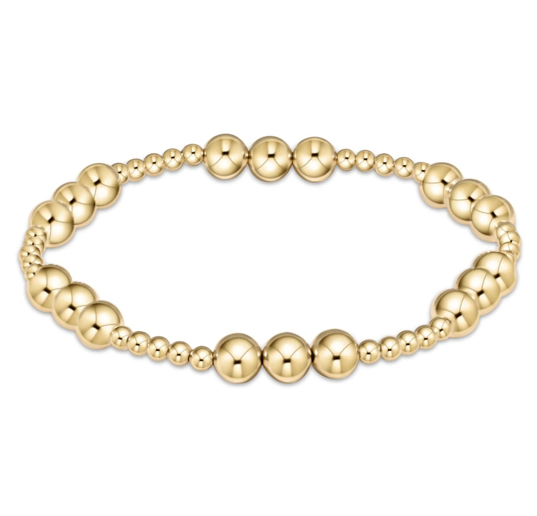 Enewton Classic Joy Pattern 6mm Gold Bead Bracelet