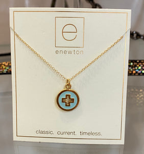 Enewton 16” Necklace Gold- Signature Cross Gold Disc