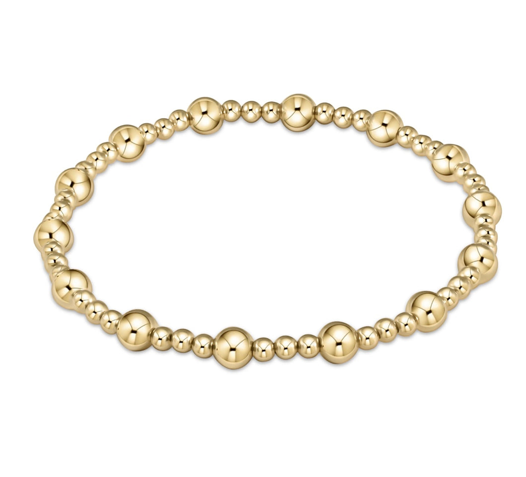 Enewton Classic Sincerity Pattern 5mm Bead Bracelet- Gold