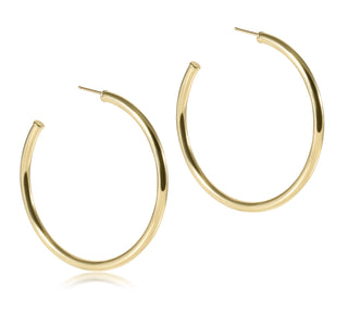 Enewton Round Gold 2” Post Hoop 3mm Smooth